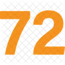Setenta Y Dos Numeros Numerico Icono