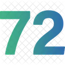 Setenta Y Dos Numeros Numerico Icono