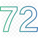 Setenta Y Dos Numeros Numerico Icono