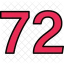 Setenta Y Dos Numeros Numerico Icono