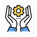 Hand Hold Gear Icon