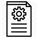 Setting in document paper  Icon