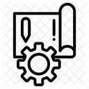 Setting with paper and pen  Icon