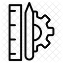 Setting with ruler and pen  Icon