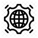 Settings Wireless Internet Earth Grid Icon