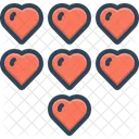 Seven Infographic Heart Icon