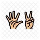 Seven Number Hand Icon
