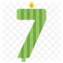 Seven Number Candle  Icon