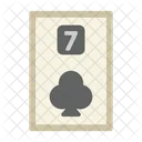 Seven Of Clubs Poker Card Casino Icon