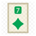 Seven Of Diamods Poker Card Casino Icon