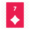 Seven Of Diamonds Poker Card Casino Icon