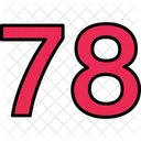 Seventy Eight Numbers Numeric Icon