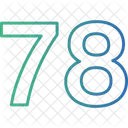 Seventy Eight Numbers Numeric Icon