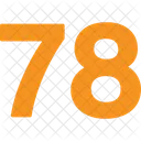 Seventy Eight Numbers Numeric Icon