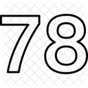 Seventy Eight Numbers Numeric Icon