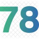 Seventy Eight Numbers Numeric Icon