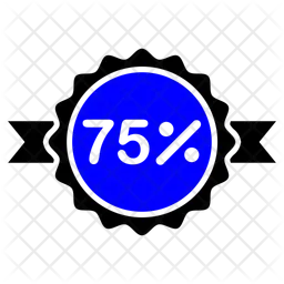 Seventy Five Percent Discount Tag  Icon