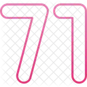 Seventy One Count Counting Icon