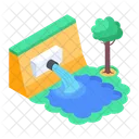Sewage System Water Waste Drain System Icon