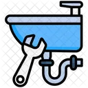 Sewer Line Repair Sewer Line Repairing Worker Icon