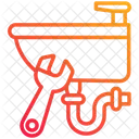 Sewer Line Repair Sewer Line Repairing Worker Icon