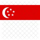 Sg Singapura Bandeiras Iso Ícone