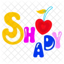 Shady Word Heart Cherry Shady Icon