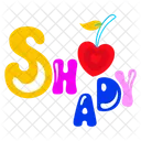 Shady Word Heart Cherry Shady Icon