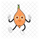 Shallots Mascot Vegetable Character Illustration Art Icon