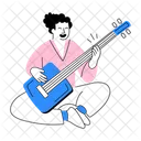 Shamisen Player Instrumentalist Musician Icon