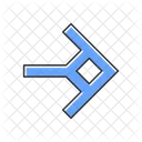 Shaped blue arrow  Icon