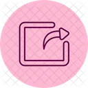 Share Arrow Pentaglow Icon