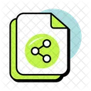 Share File Share Document Network Icon