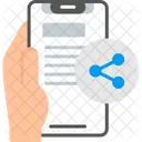 Share Hand Holding Phone Exchange Icon