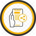 Share Hand Holding Phone Exchange Icon