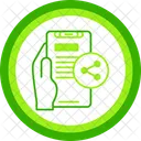 Share Hand Holding Phone Exchange Icon