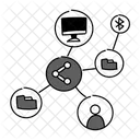 Black Monochrome Share Project Illustration Illustration Share Network Symbol
