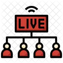 Share Live Streaming Sharing Live Icon