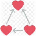 Share Heart Arrow Icon