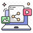 Share Media Share Video Share Data Icon
