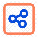 Share Square Social Network Connector Icon