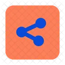 Share Square Social Network Connector Icon