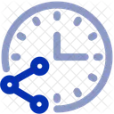 Share Time Sharing Connection Icon
