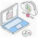 Shared Cloud Internet Storage Cloud Service Icon