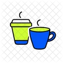 Shared Coffee Together Love Icon