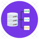 데이터 네트워크 공유 데이터베이스 데이터베이스 네트워크 아이콘