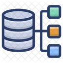 공유 데이터베이스 호스팅 공유 서버 SQL 데이터베이스 아이콘