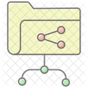 공유 폴더 선형 색상 아이콘 아이콘