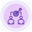 Shared Goals Line Icon Icon