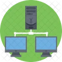 Web Hosting Geteilt Symbol